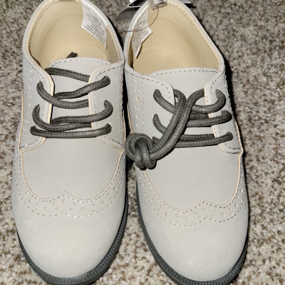 Taupe Toddler Oxford Shoes 9